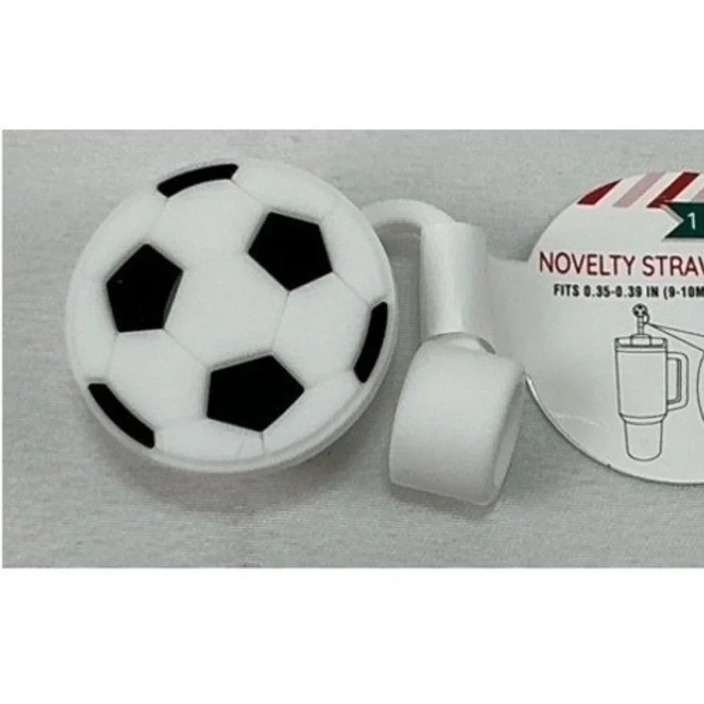 Novelty Straw Toppers Lot of 65-70‎ Silicone Cup Charms Sports Alien Space